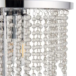 Rain Polished Chrome Wall Light with Crystal Droplets
