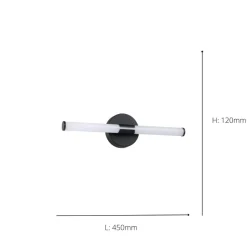 Ramola Black LED Bathroom Wall Light