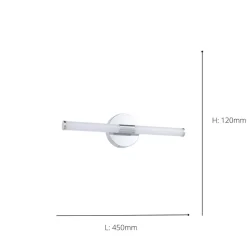 Ramola Silver LED Bathroom Wall Light