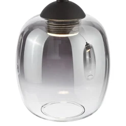 Ramona 5 Light Black & Smoked Glass LED Ceiling Pendant Bar