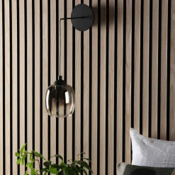 Ramona Black & Smoked Glass LED Pendant Ceiling/Wall Light