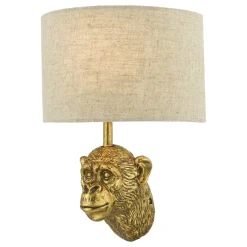 Raul Monkey Gold Finish Wall Light