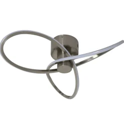 Reggie 3-Light LED Semi-Flush Satin Nickel Ceiling Light