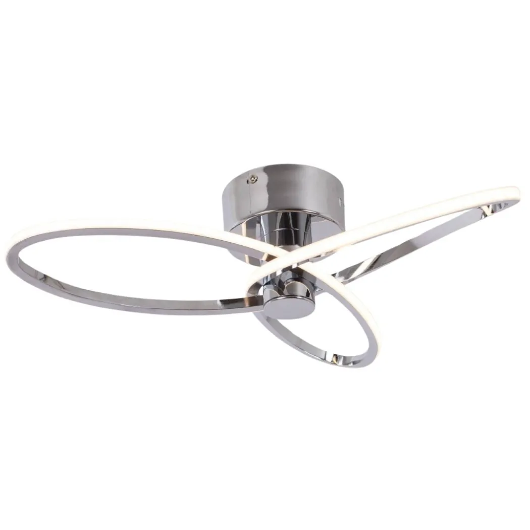 Reggie Polished Chrome LED Semi Flush Ceiling Light