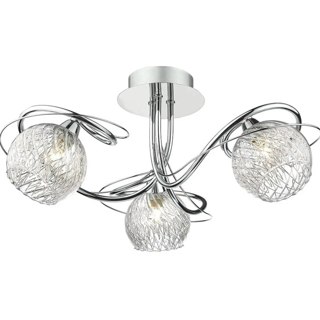 Rehan 3 Light Ceiling Light Polished Chrome