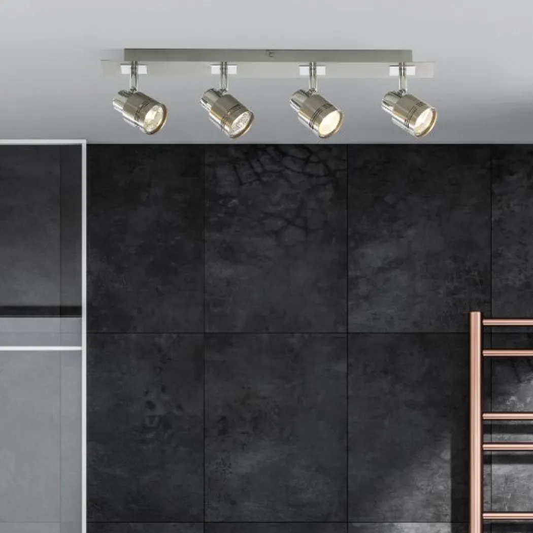 Reims 4 Light Chrome Ceiling Spotlight Bar