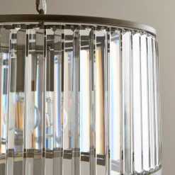 Resto Crystal & Antique Brass Pendant Ceiling Light