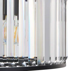Resto Crystal & Matt Black Ceiling Light