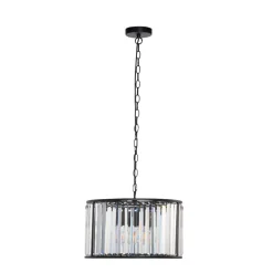 Resto Crystal & Matt Black Ceiling Light