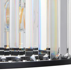 Resto Crystal & Matt Black Ceiling Light