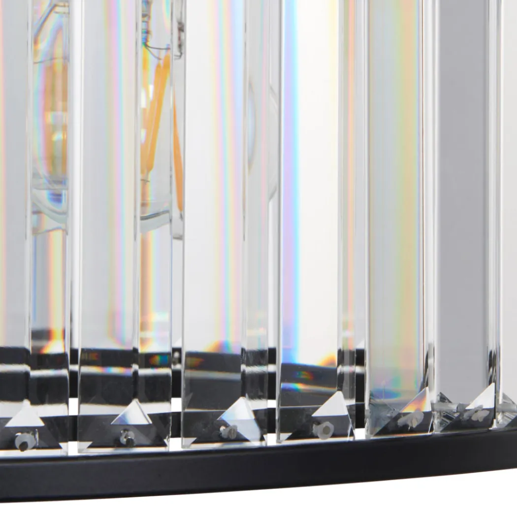 Resto Crystal & Matt Black Ceiling Light