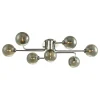 Reyna 7 Light Semi Flush Polished Chrome Smoked Glass Ceiling Light