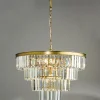 Rhapsody 6-Light Natural Brass Pendant