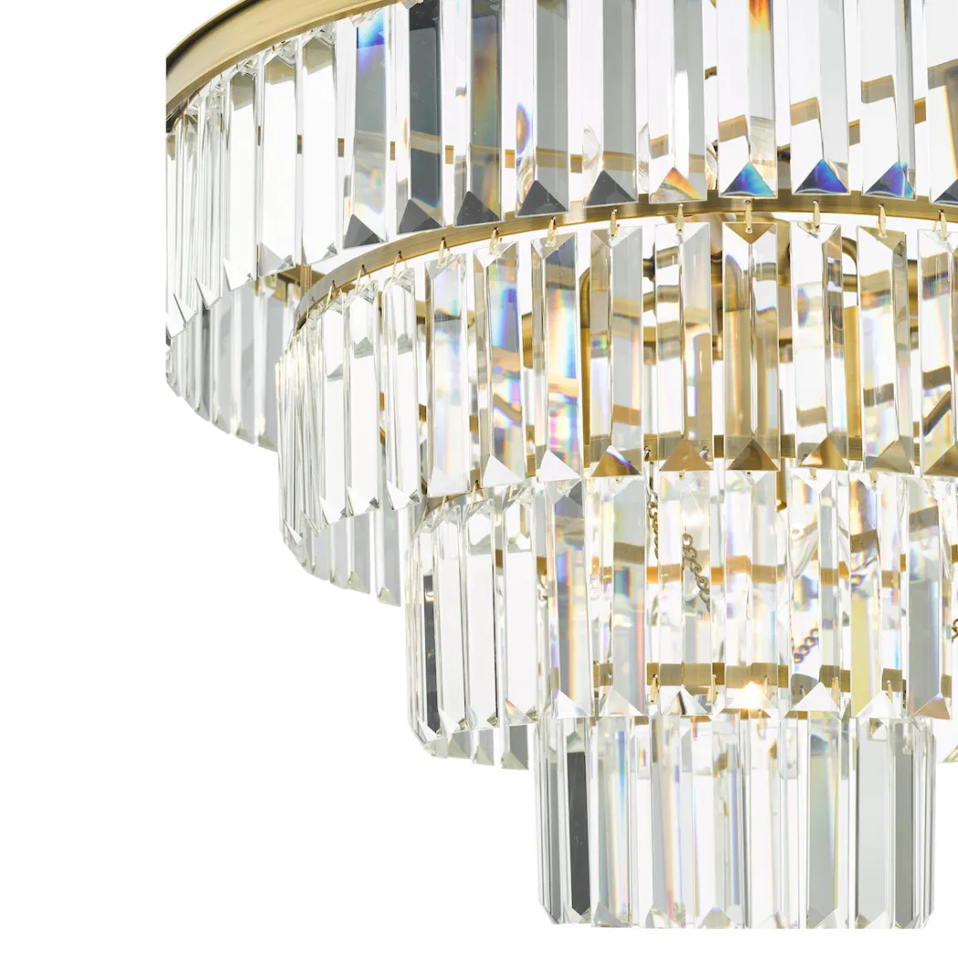 Rhapsody 6-Light Natural Brass Pendant