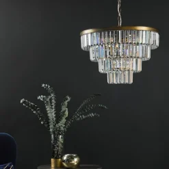 Rhapsody 6-Light Natural Brass Pendant