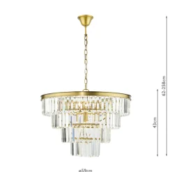 Rhapsody 6-Light Natural Brass Pendant