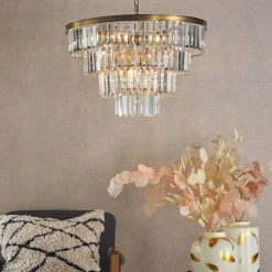 Rhapsody 6-Light Natural Brass Pendant