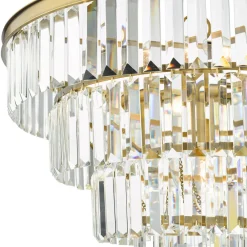 Rhapsody 6-Light Natural Brass Pendant
