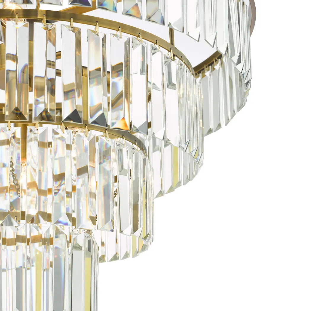 Rhapsody 6-Light Natural Brass Pendant