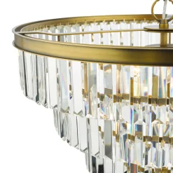 Rhapsody 6-Light Natural Brass Pendant