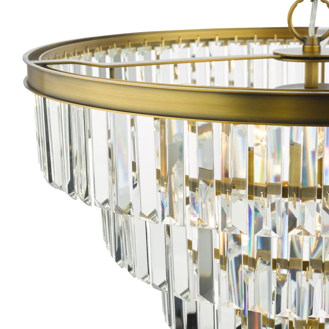 Rhapsody 6-Light Natural Brass Pendant