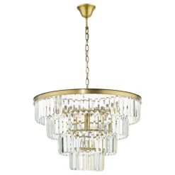 Rhapsody 6-Light Natural Brass Pendant