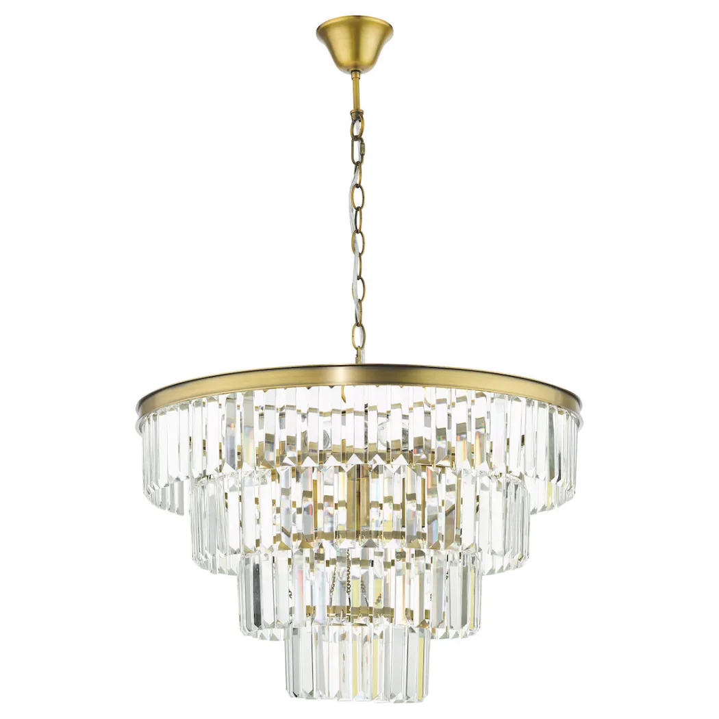 Rhapsody 6-Light Natural Brass Pendant