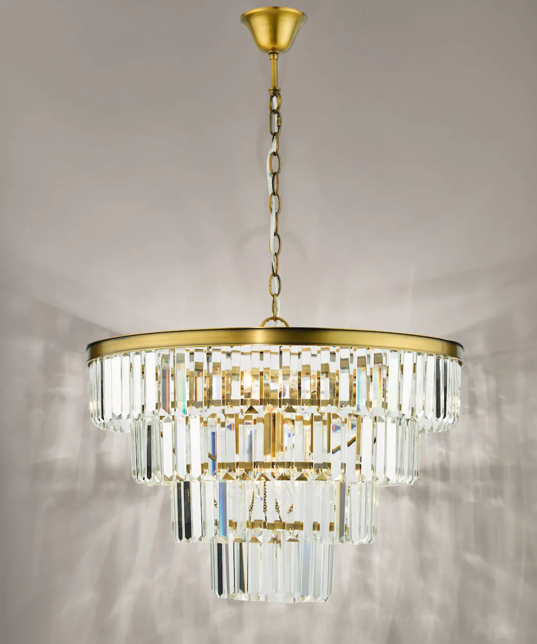 Rhapsody 6-Light Natural Brass Pendant