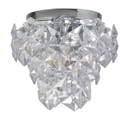 Rhia 3 Light Clear Flush Ceiling Light