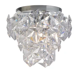 Rhia 3 Light Clear Flush Ceiling Light