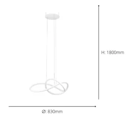 Riaza White LED Pendant Ceiling Light