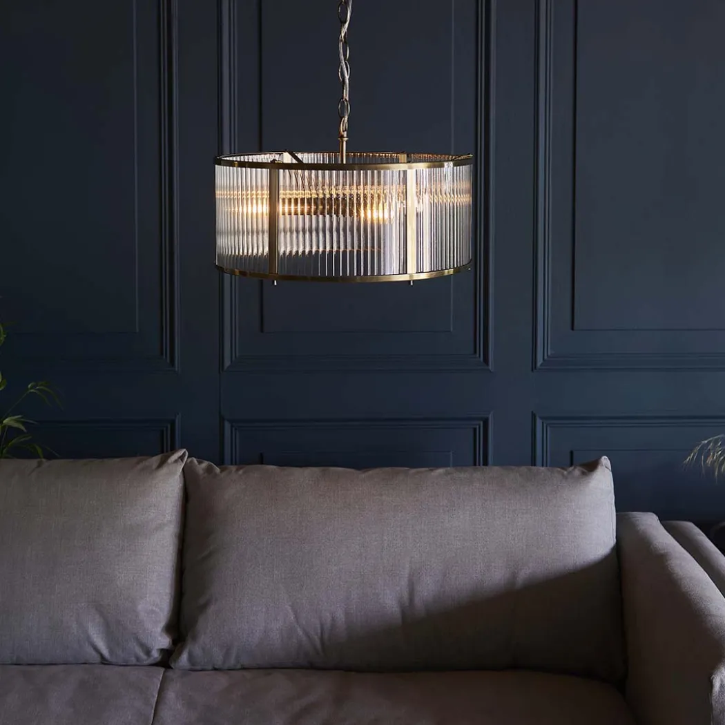 Ridgeton 3-Light Antique Brass Ceiling Light
