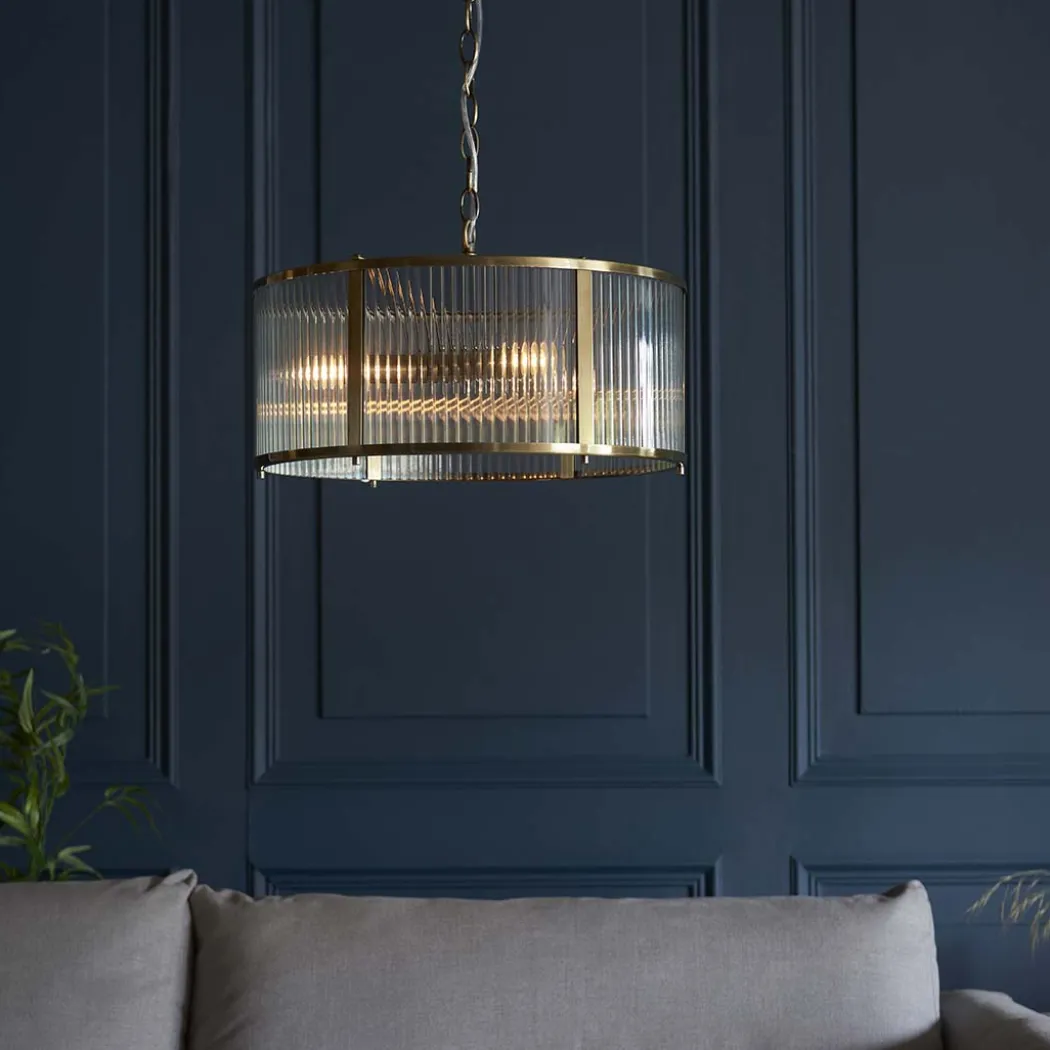 Ridgeton 3-Light Antique Brass Ceiling Light
