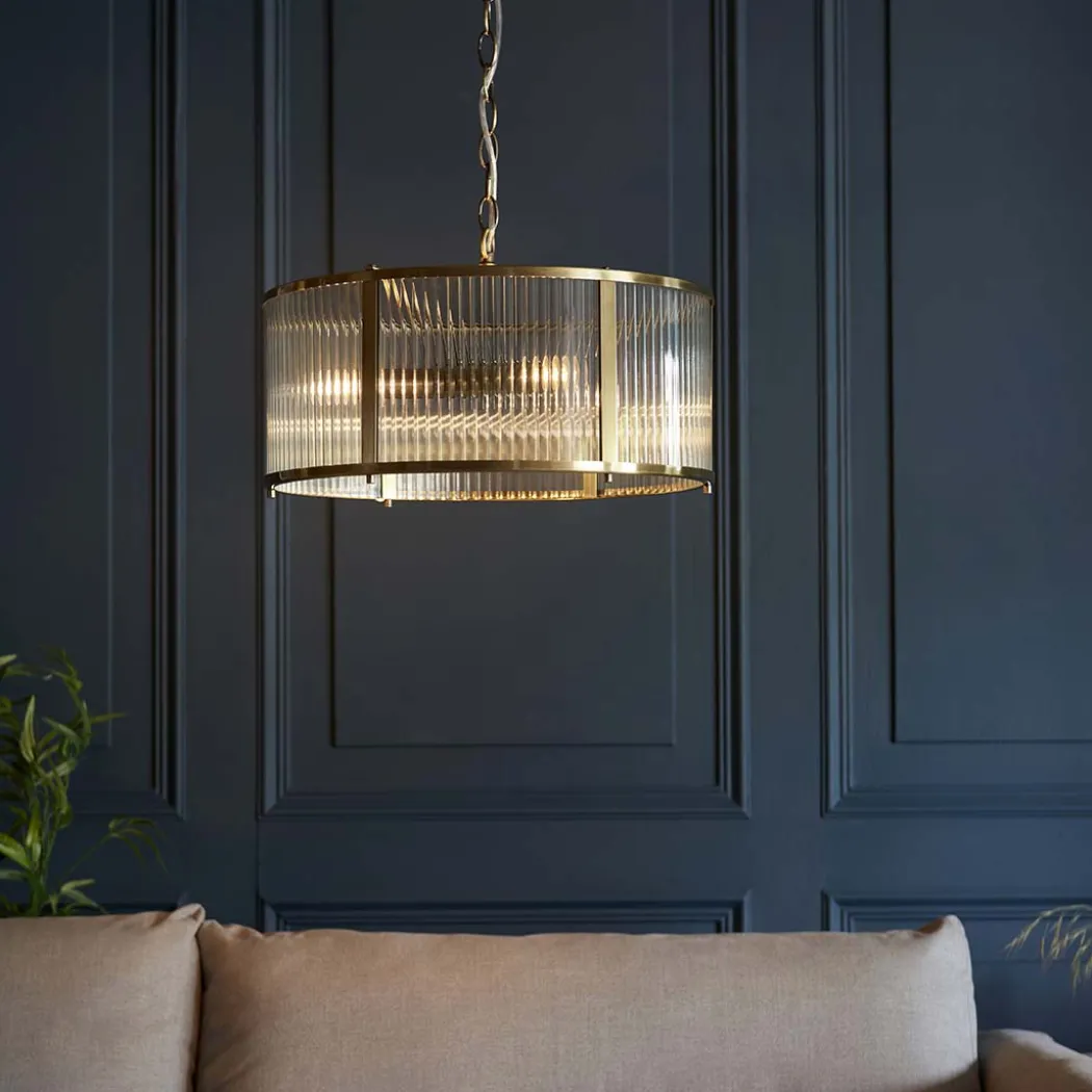 Ridgeton 3-Light Antique Brass Ceiling Light