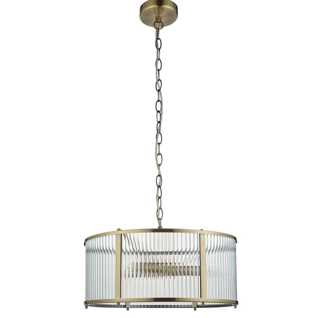 Ridgeton 3-Light Antique Brass Ceiling Light