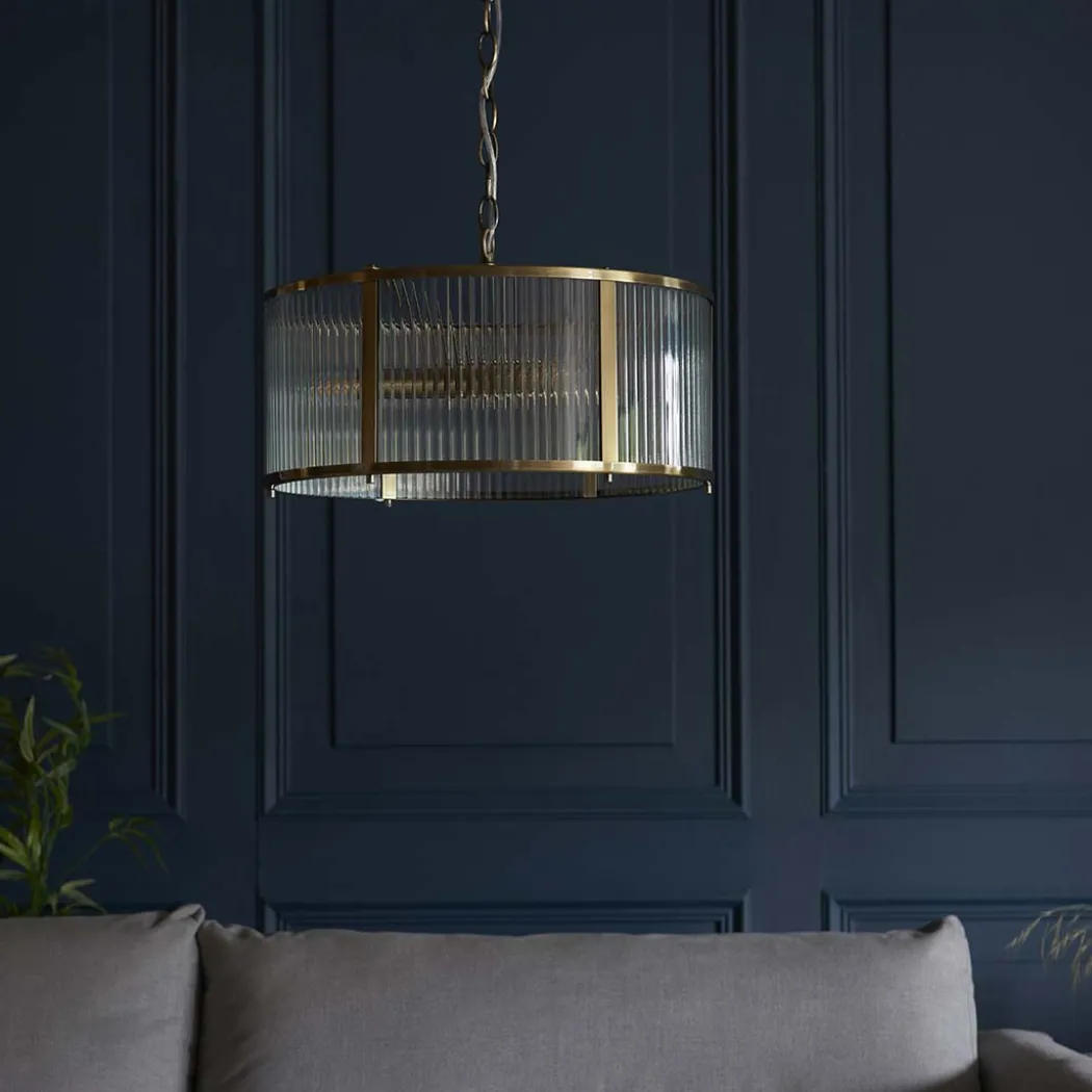 Ridgeton 3-Light Antique Brass Ceiling Light