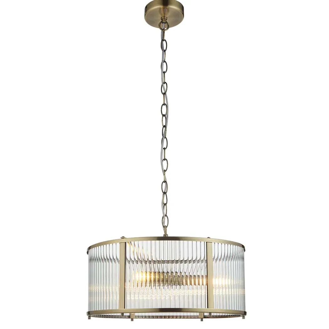 Ridgeton 3-Light Antique Brass Ceiling Light