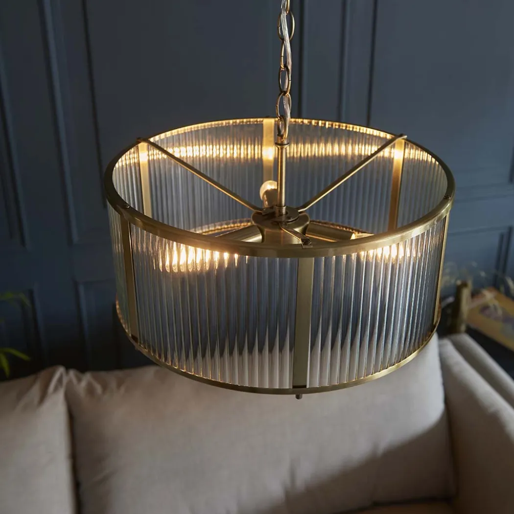 Ridgeton 3-Light Antique Brass Ceiling Light