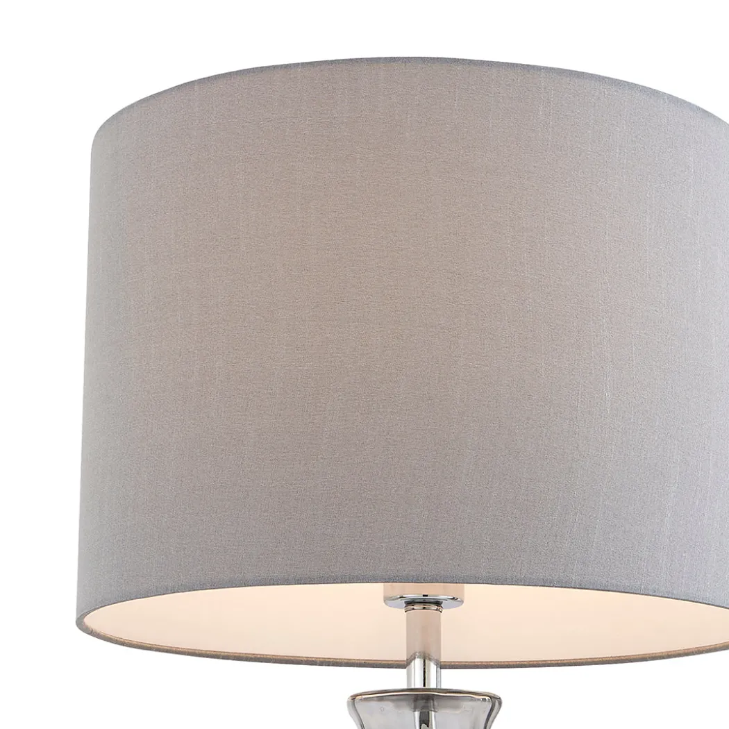 Rigl Twist Grey Glass Table Lamp