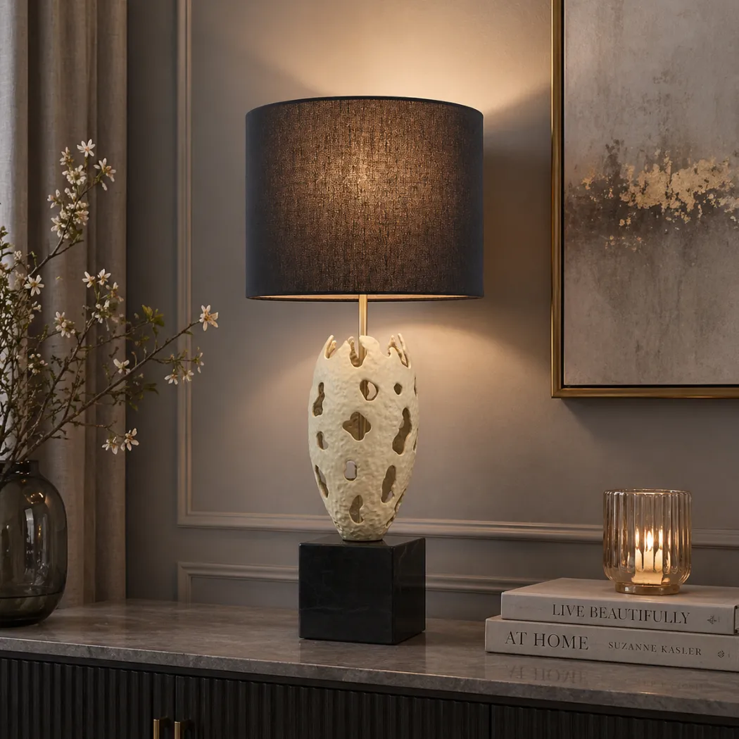 Riona Metallic Gold Table Lamp