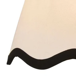 Ripple Candle Shade Off White/Black 15Cm