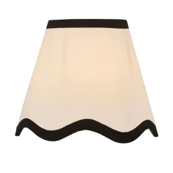Ripple Candle Shade Off White/Black 15Cm