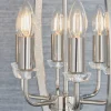 Ritz 6 Light Nickel and Crystal Ceiling Pendant