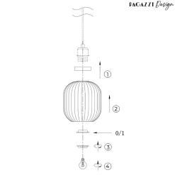 Riva Antique Brass Easy-Fit Pendant