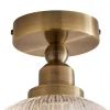 Riva Antique Brass Semi-Flush Ceiling Light