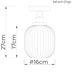Riva Antique Brass Semi-Flush Ceiling Light