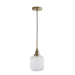 Riva Antique Brass Single Pendant