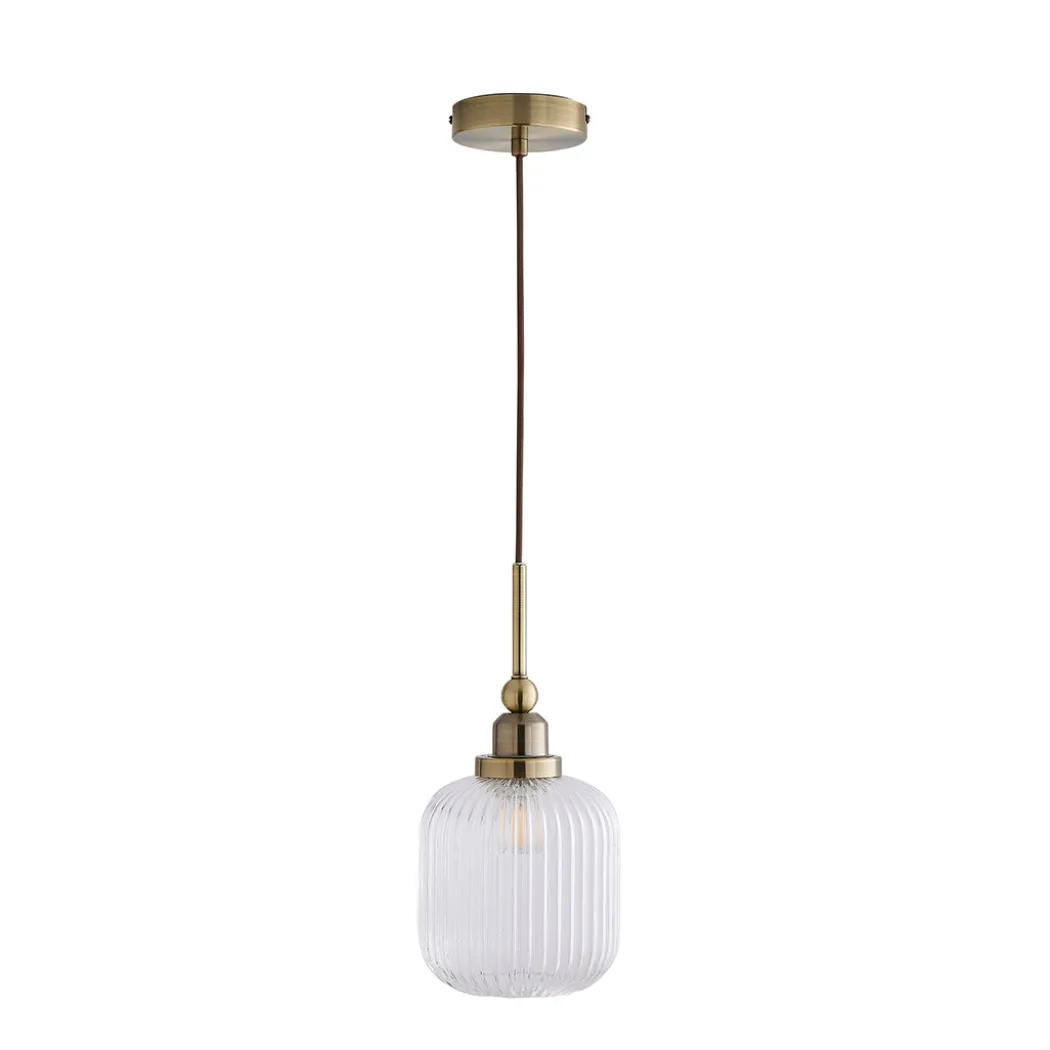 Riva Antique Brass Single Pendant