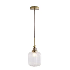 Riva Antique Brass Single Pendant