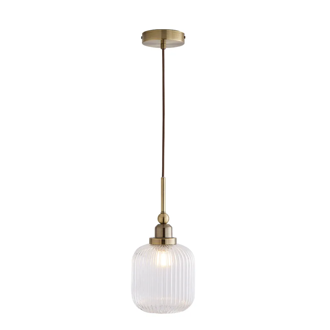 Riva Antique Brass Single Pendant